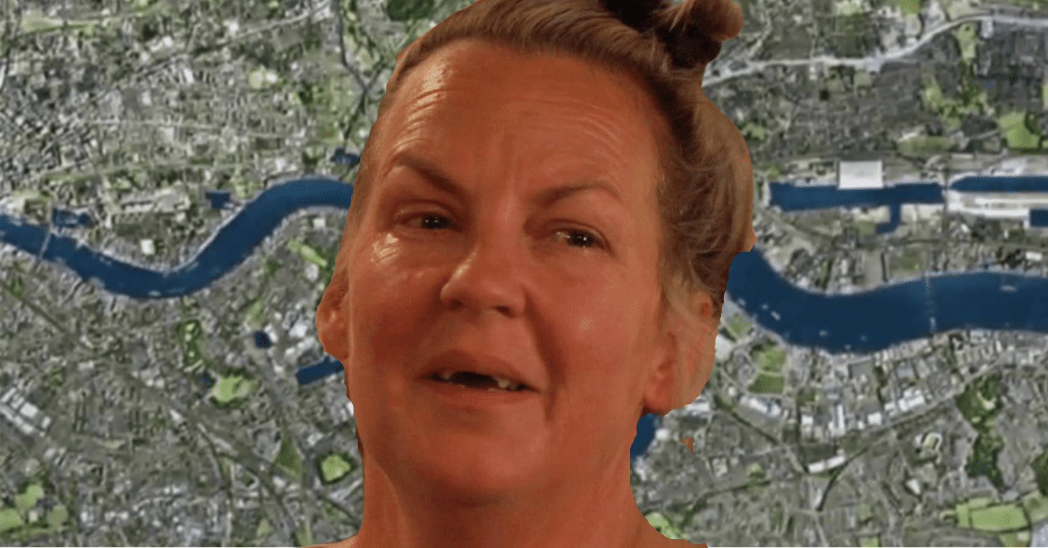 EastEnders: Karen's exit is coming soon - comp image of Karen crying on an EastEnders background