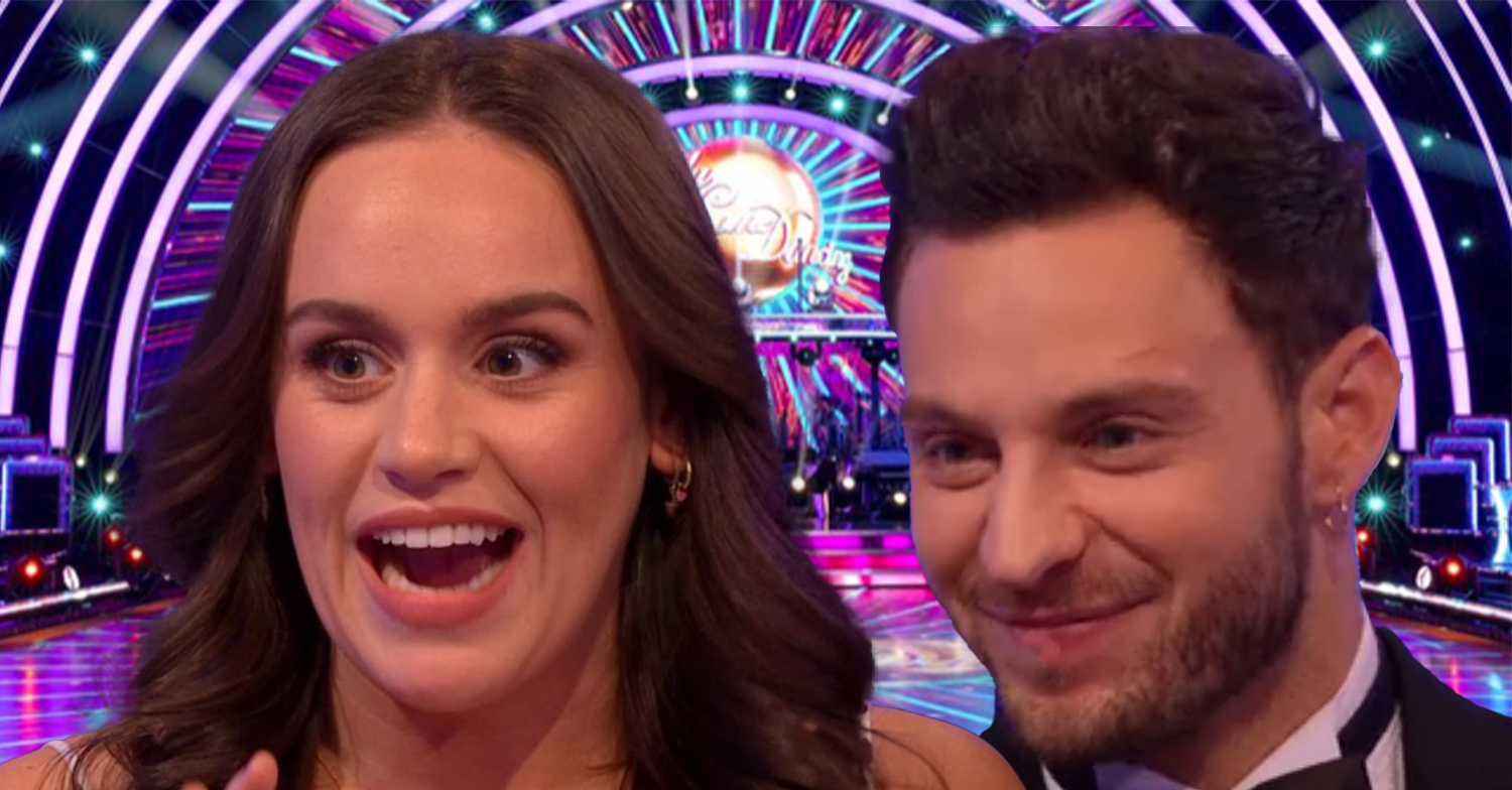 Ellie Leach and Vito Coppola from Strictly looking happy