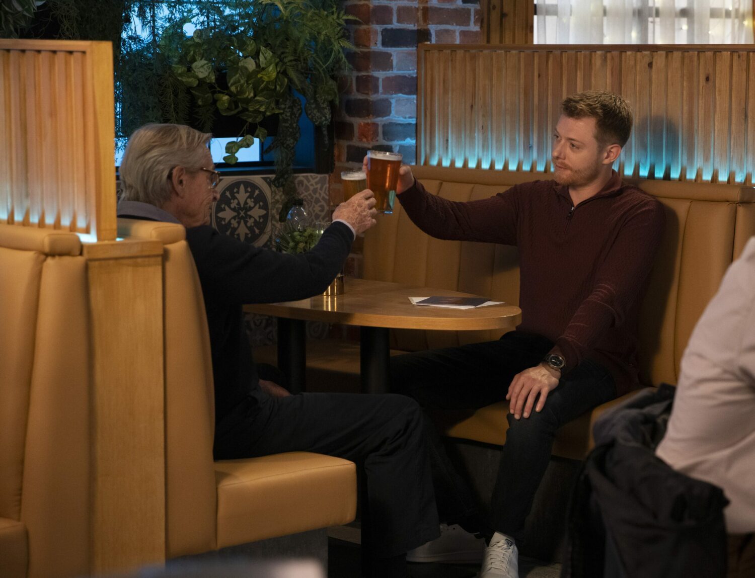 Coronation Street's Ken and Daniel are raising a glass in the Bistro