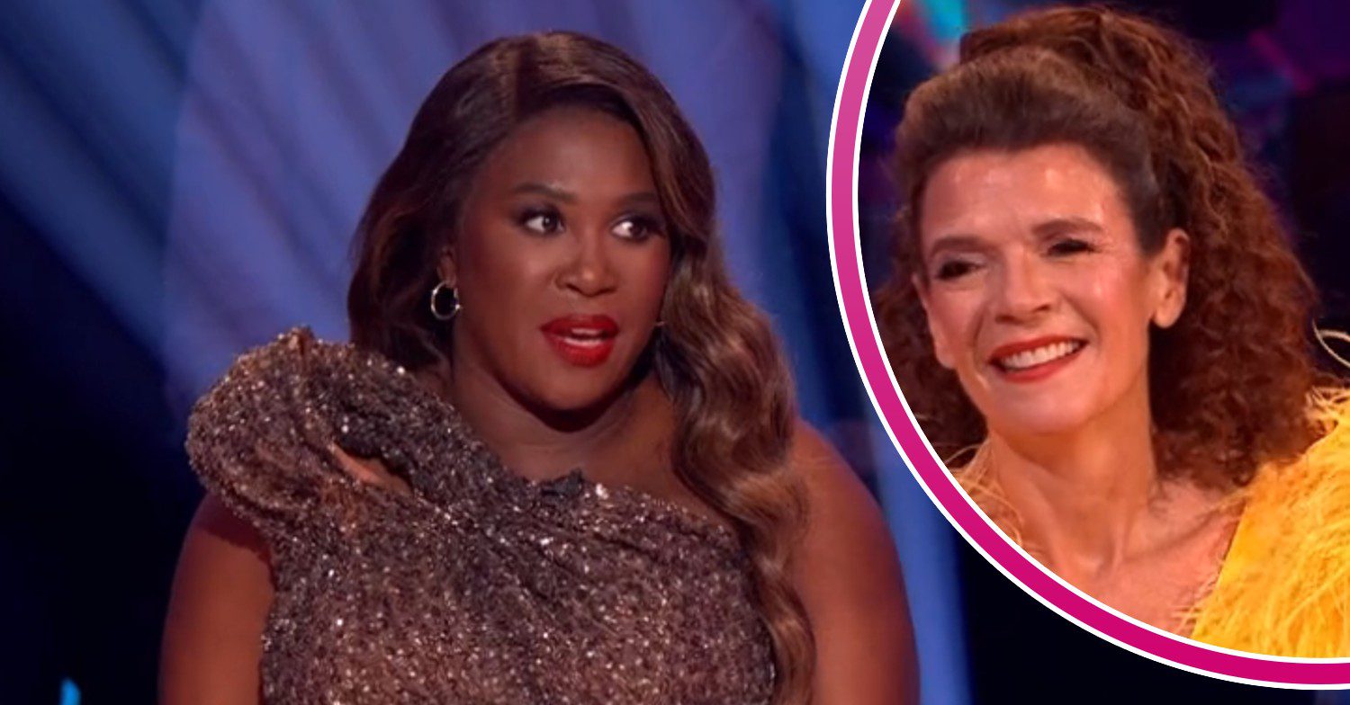 Motsi Mabuse on Strictly; inset, Annabel and Johannes (Credit: BBC/Composite: ED!)