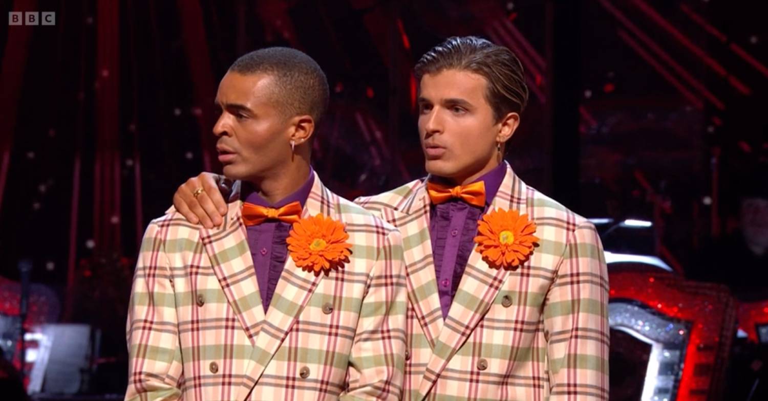 Layton Williams and Nikita Kuzmin look shocked