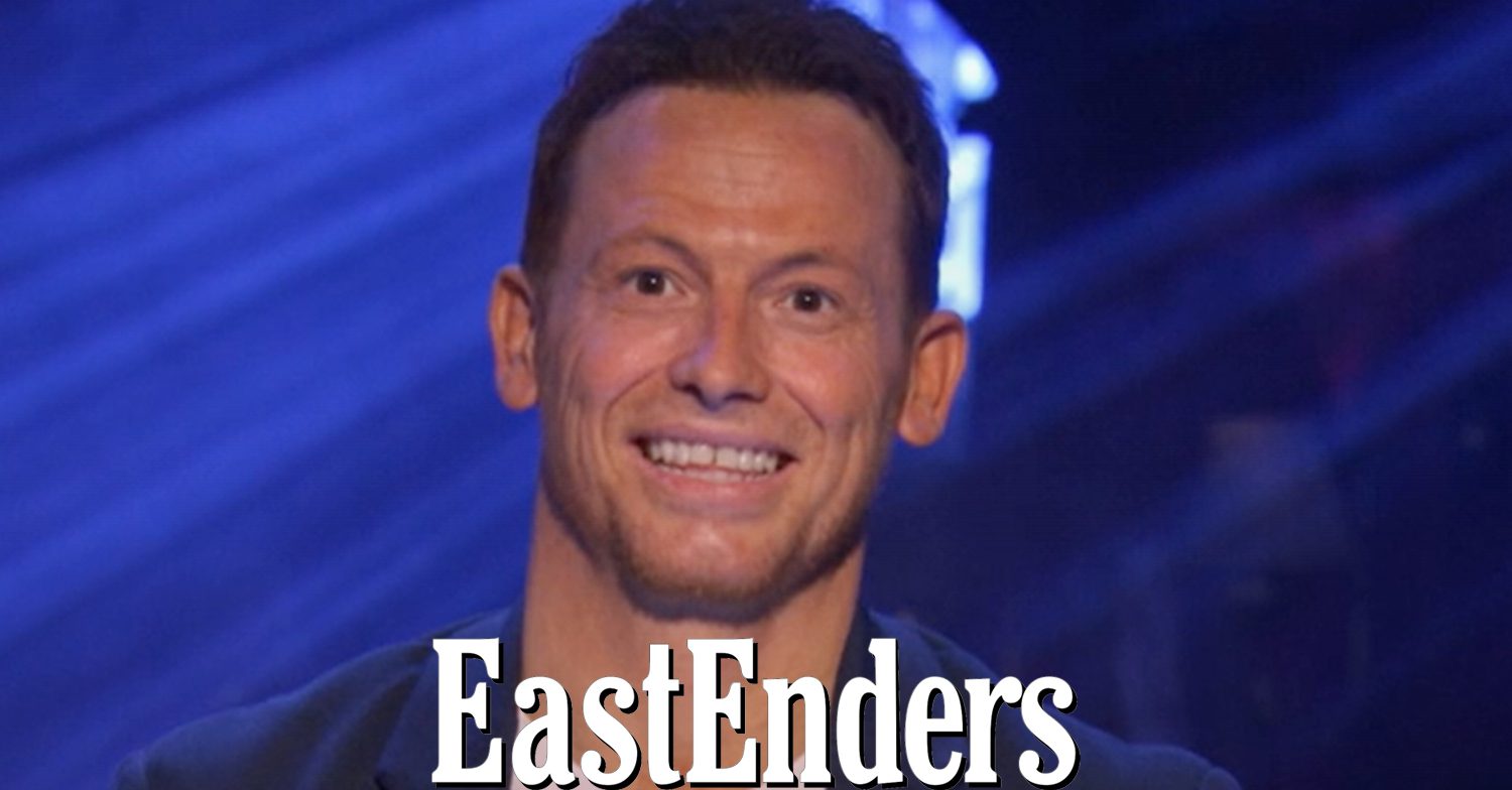 EastEnders' Joe Swash, the EastEnders logo