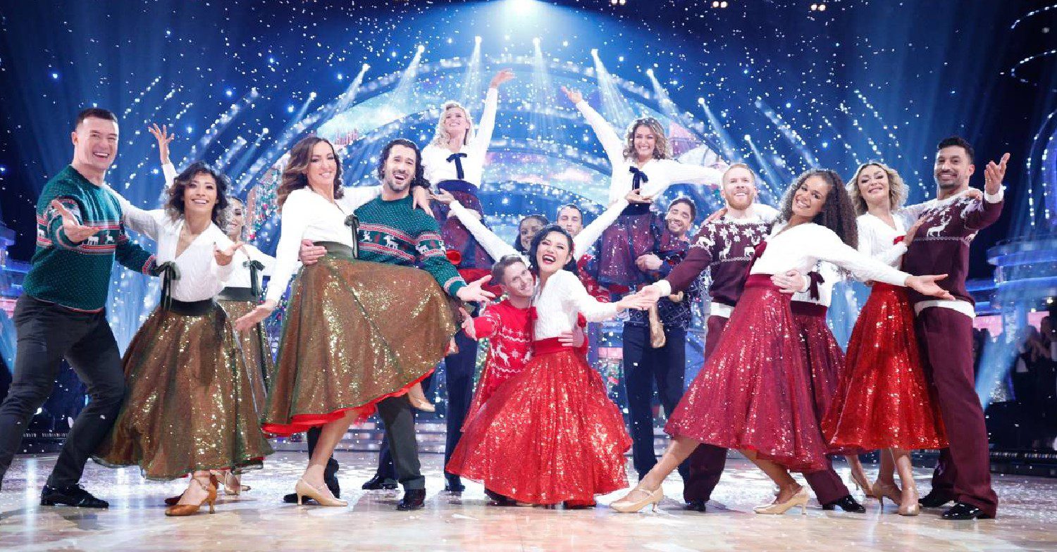 the cast of the Strictly Christmas special