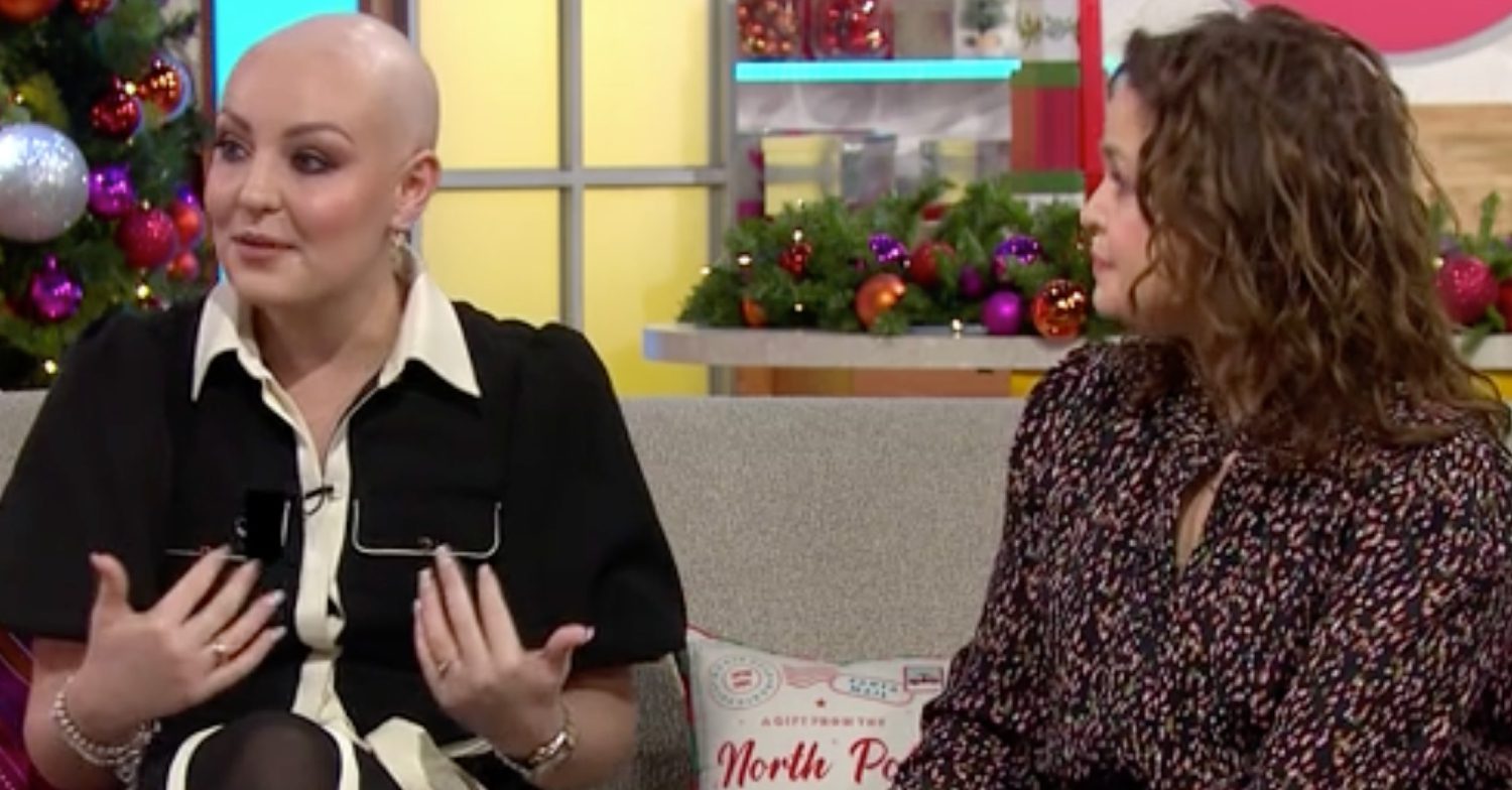 Amy Dowden and Giovanna Fletcher chatting on Lorraine