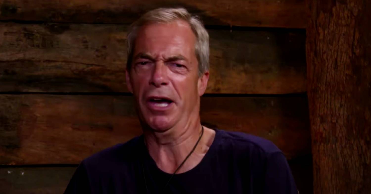 Nigel Farage looks upset