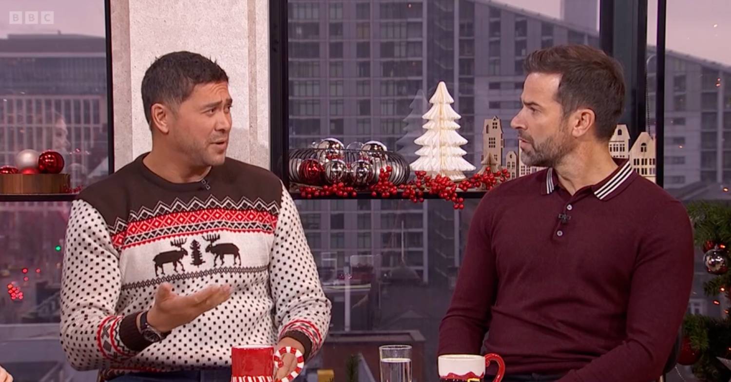 Rav Wilding speaks about Kym Marsh illness with Morning Live host Gethin Jones 