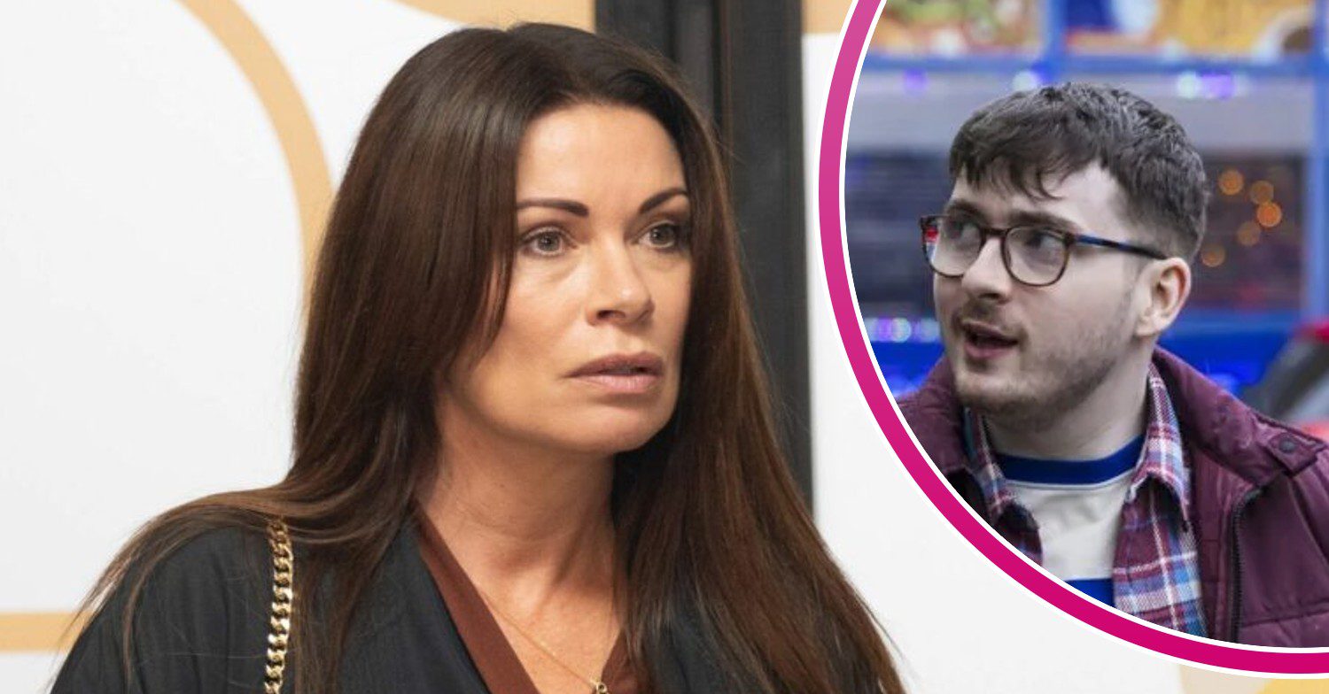 Carla looking worried on Coronation Street; inset, nephew Bobby (Credit: ITV/Composite: ED!)