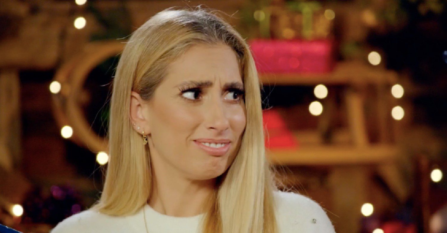 Stacey Solomon pulling a face