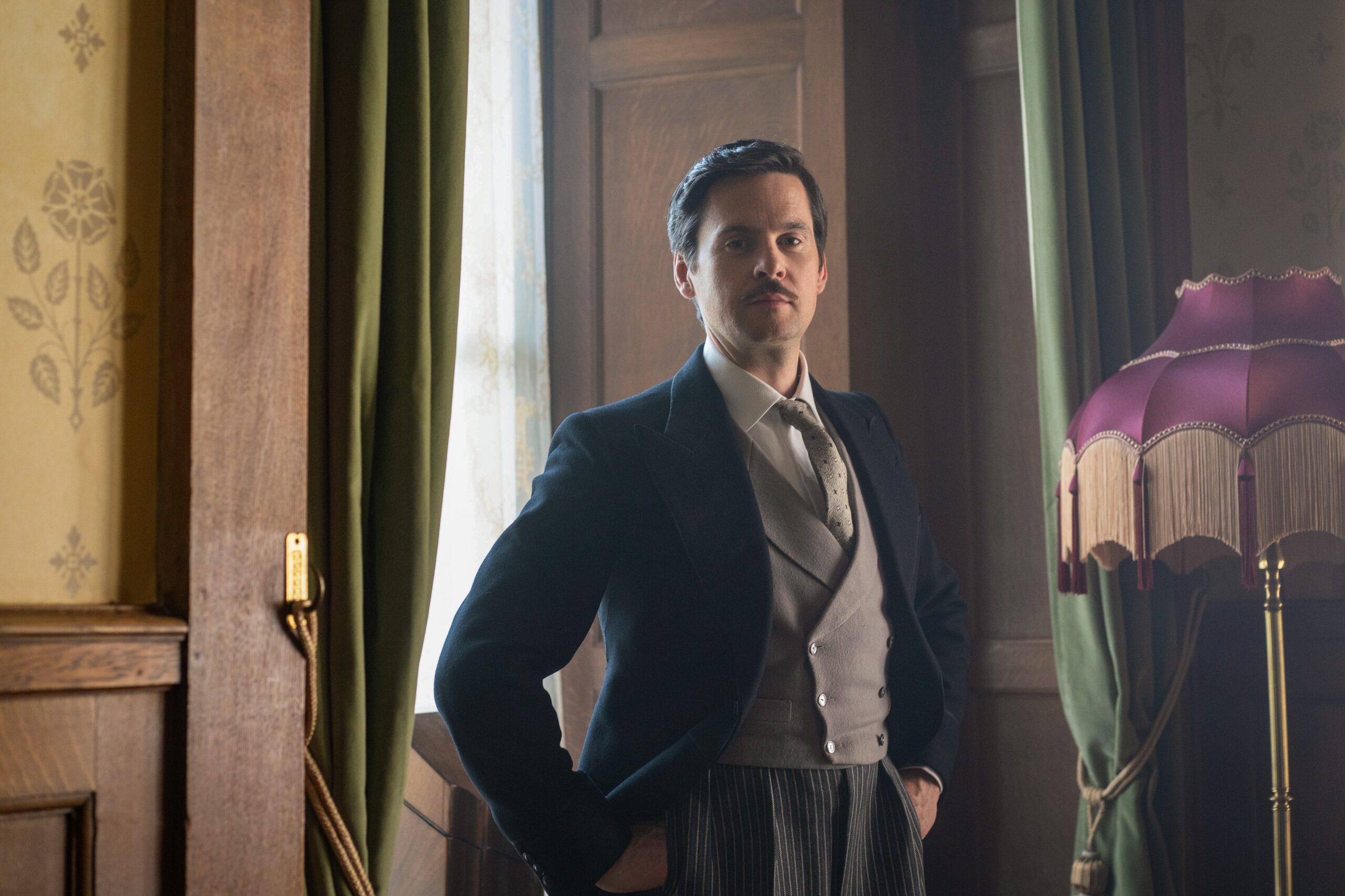 Tom Riley as Lord Whitfield in BBC One's Murder is Easy