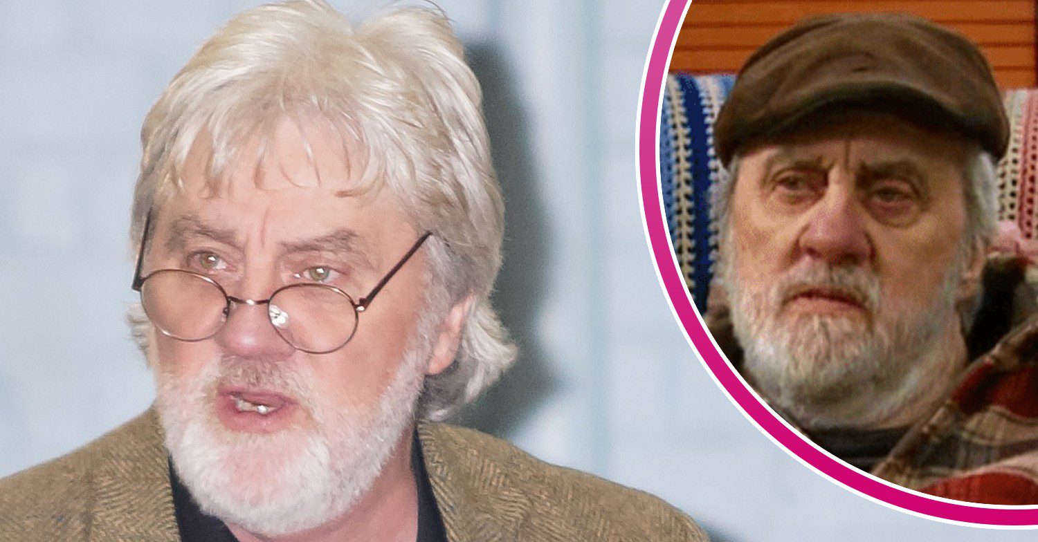 Steve Halliwell's health fears comp image: Steve and Zak Dingle in a bubble