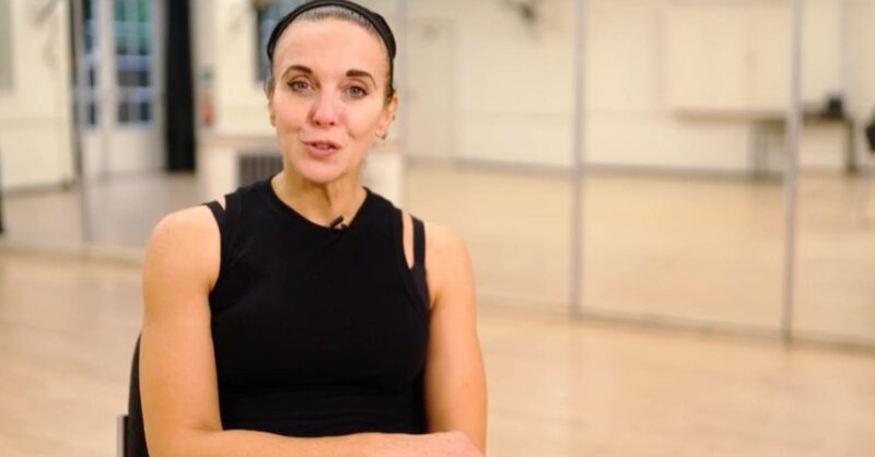 Amanda Abbington speaks to camera