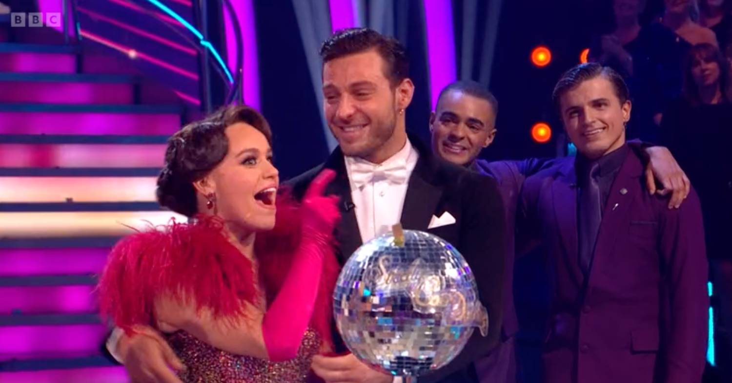 Strictly 2023 winners Ellie Leach and Vito Coppola celebrate