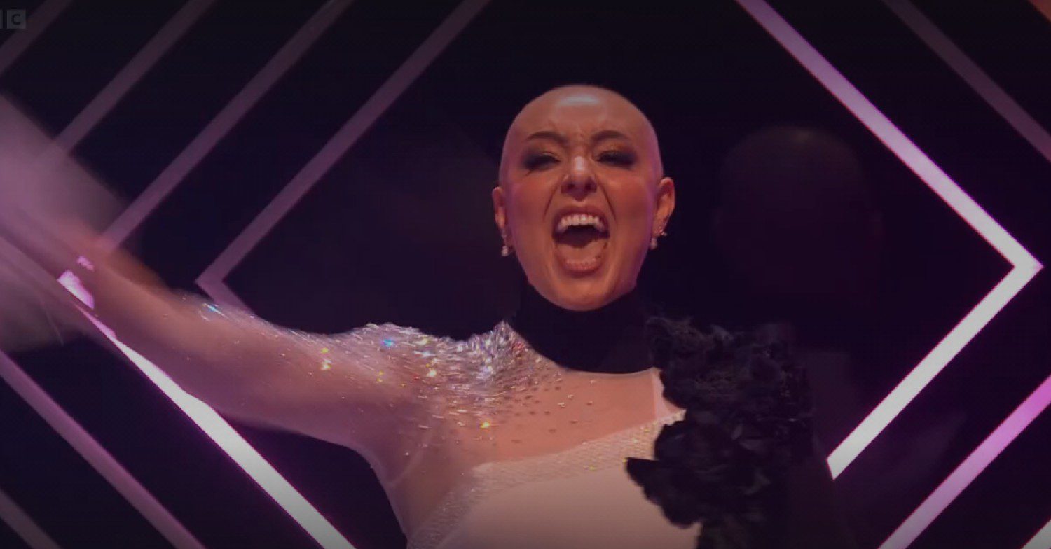 Amy dancing on Strictly