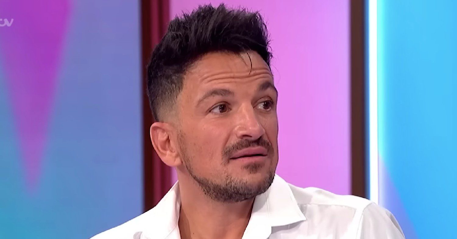Peter Andre looking serious on Loose Women