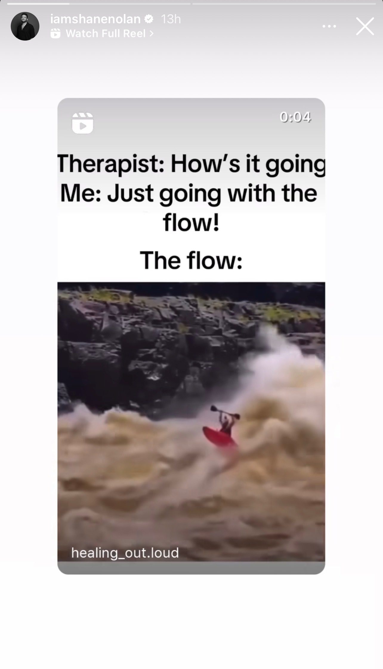 Shane Nolan's Instagram Story