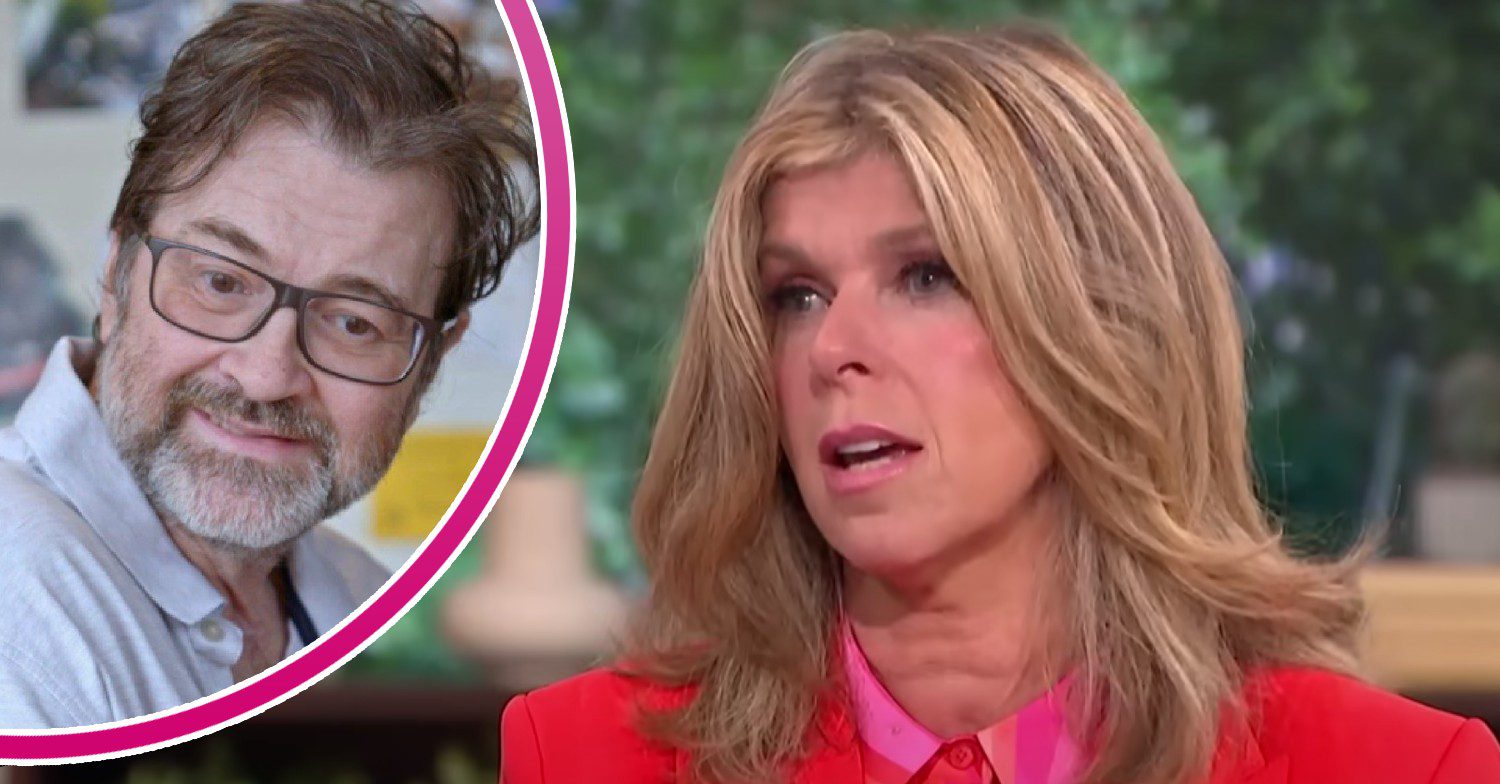 Derek Draper looks to the side, Kate Garraway speaks