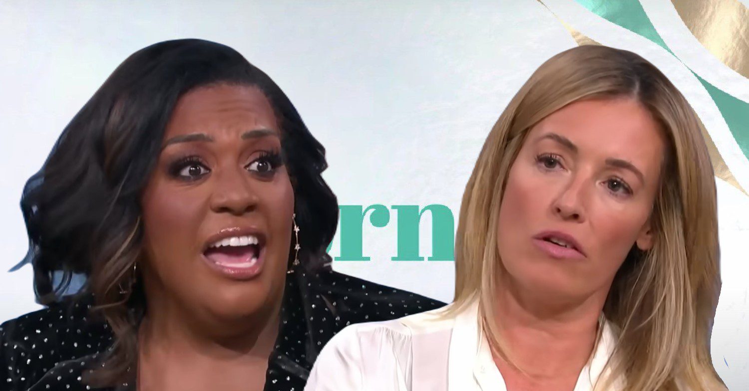 Alison and Cat Deeley with This Morning logo