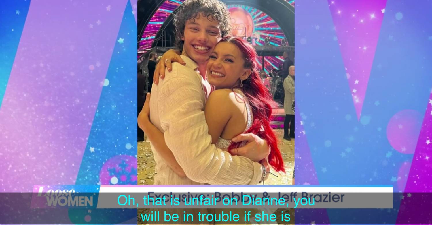 Bobby Brazier hugs Dianne Buswell