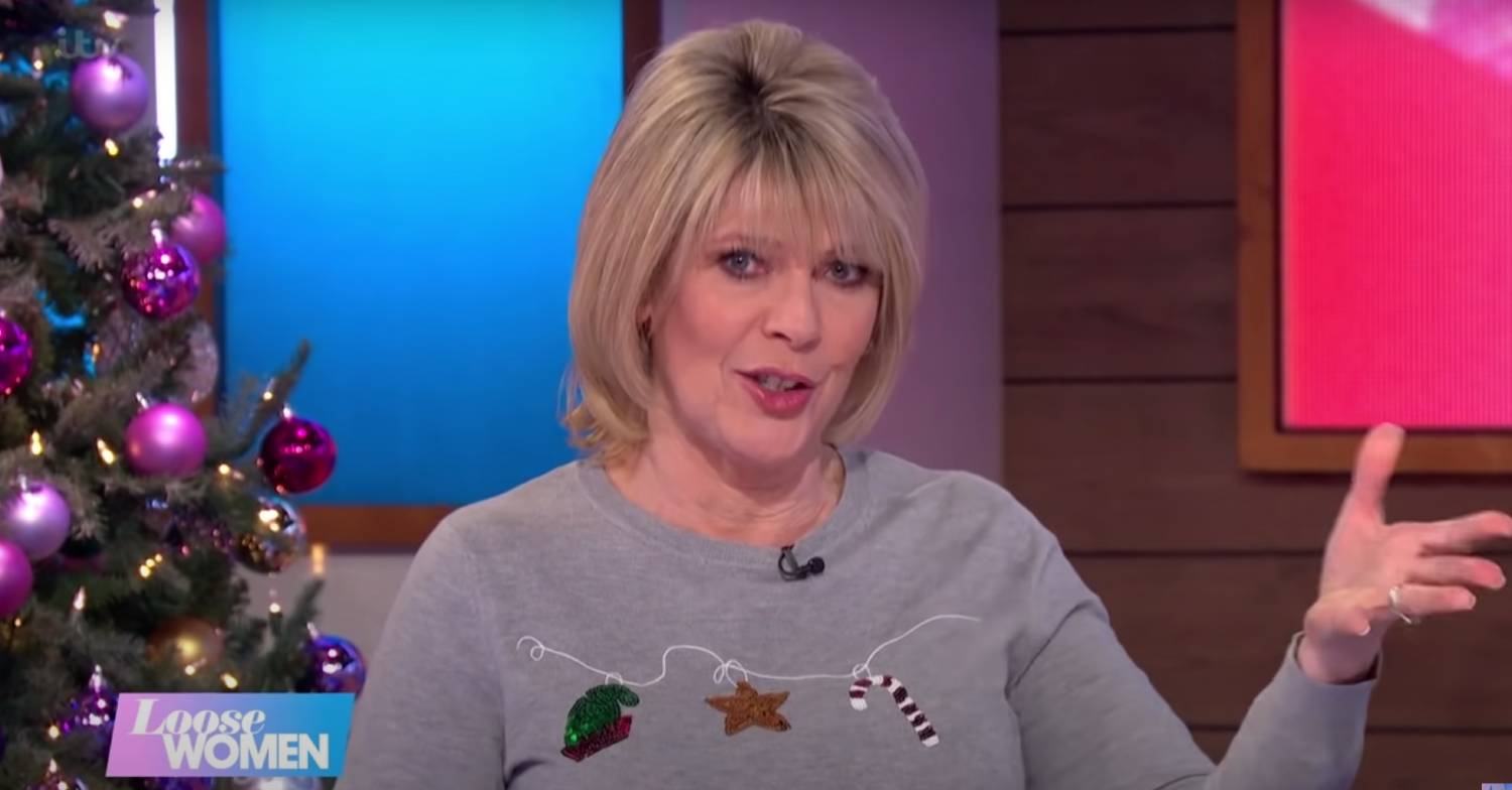 Ruth Langsford holds out her hand