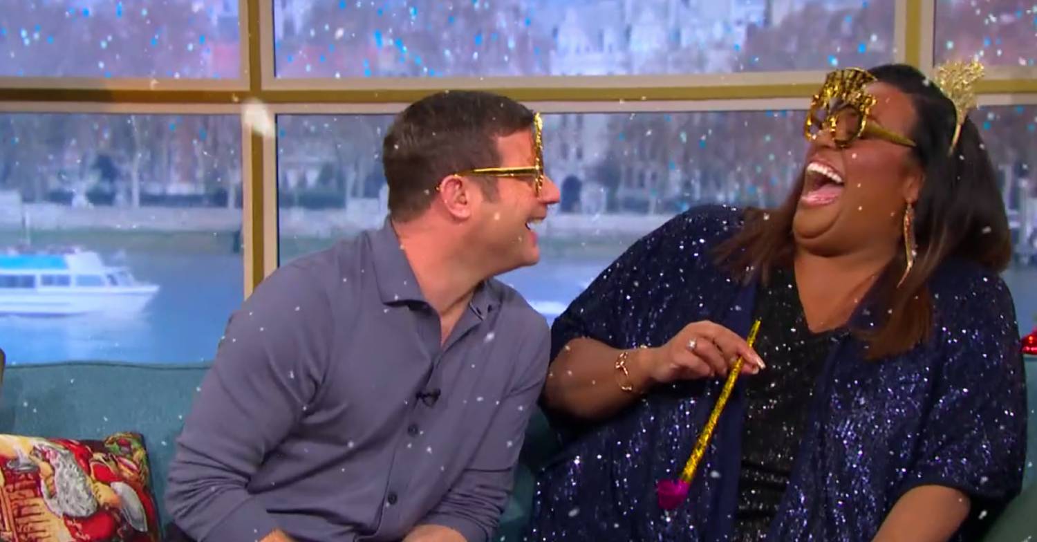 Alison Hammond and Dermot O'Leary laugh