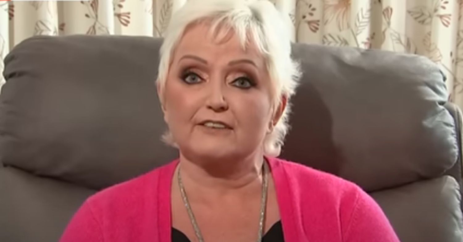 Linda Nolan being interviewed