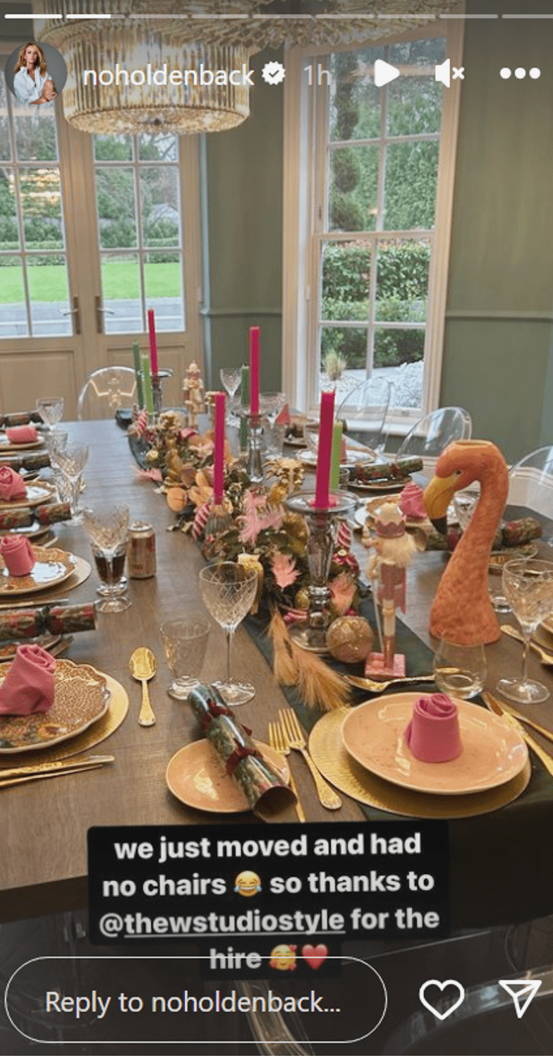 Amanda Holden shared a photo of her Christmas Day table set up