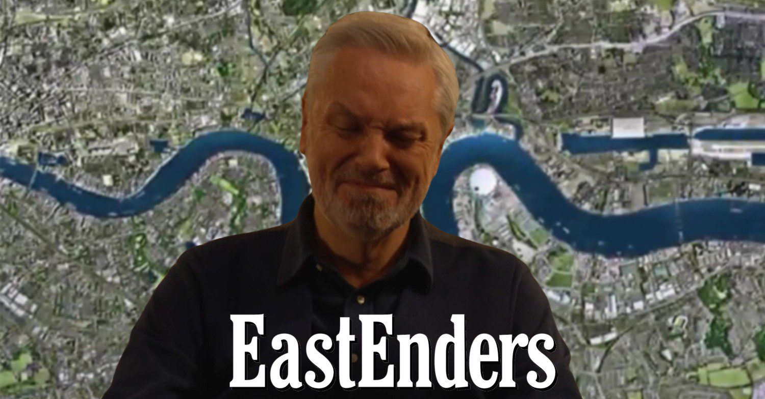 Rocky crying on EastEnders against logo and Walford background (Credit: BBC/Composite: ED!)
