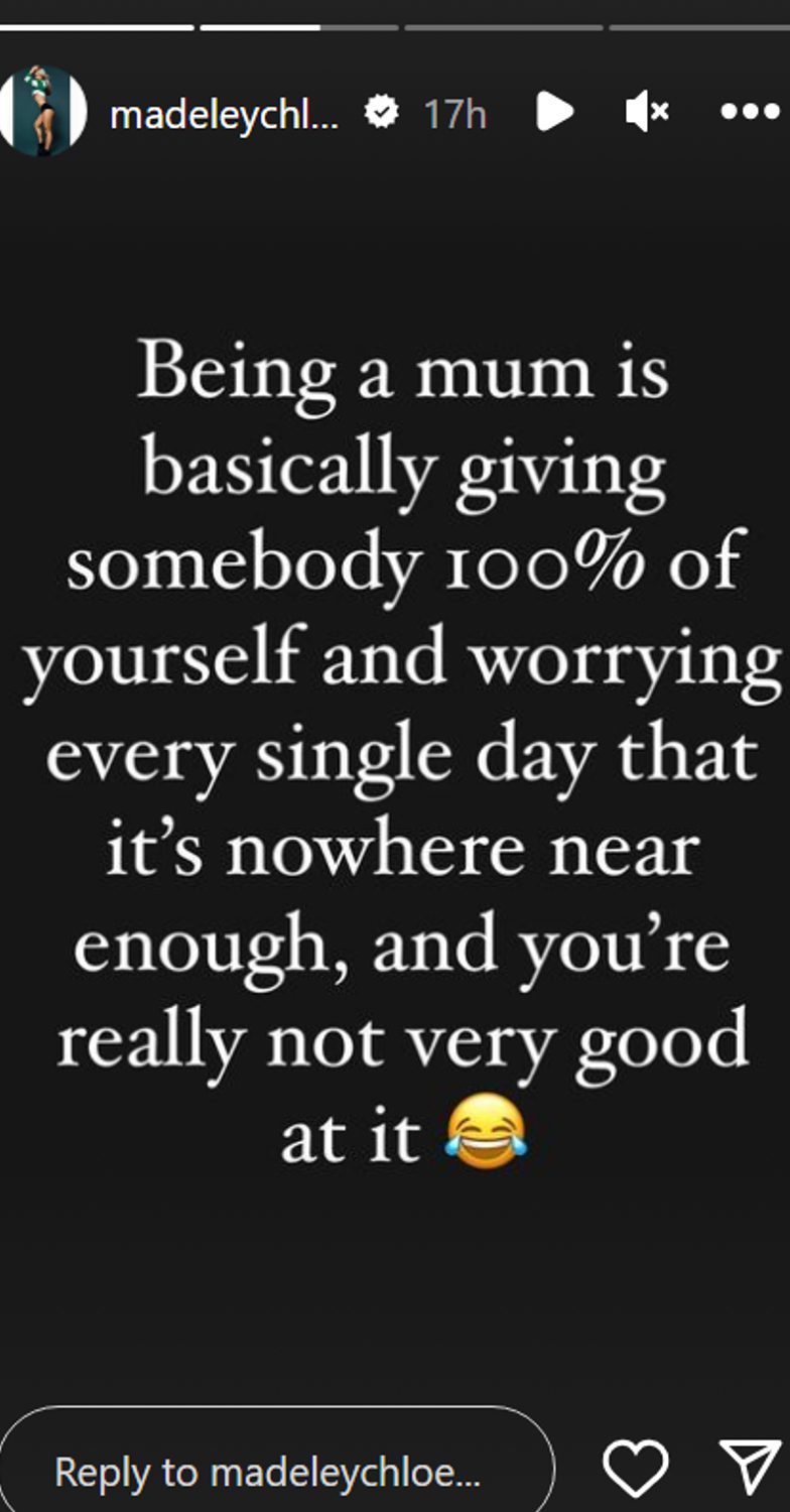 Chloe Madeley posts on Instagram