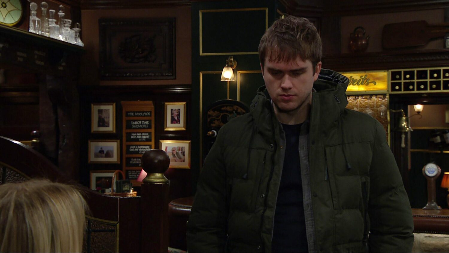Emmerdale's Tom is angry in the Woolpack