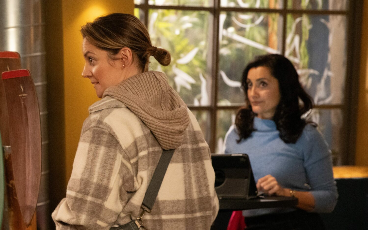 An encounter with Manpreet Sharma [REBECCA SARKER] in the Hide leaves Ella [PAULA LANE], with a potential job opportunity as a receptionist at the new surgery