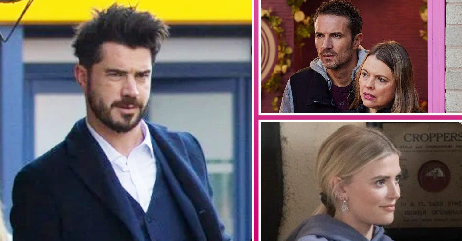 Coronation Street spoilers comp image: Adam, Tommy, Tracy and Bethany