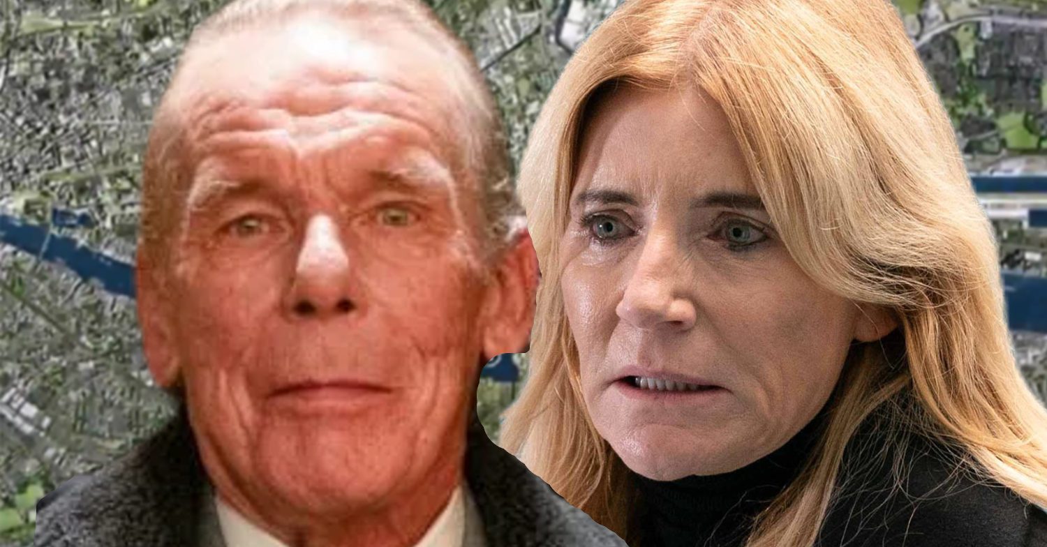 EastEnders' Eddie, Cindy, the background of the Thames