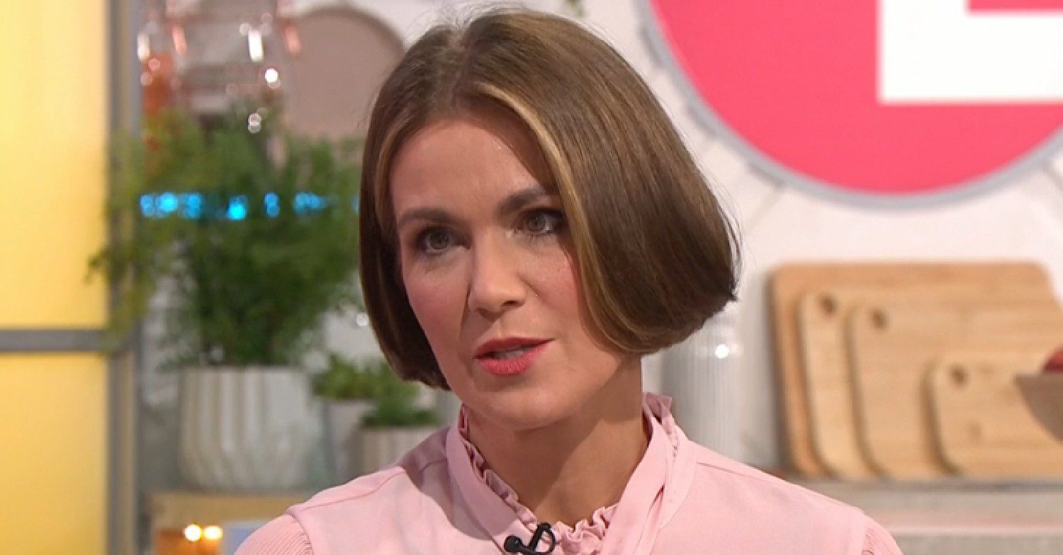 Susanna Reid tilting her head and looking serious on Lorraine