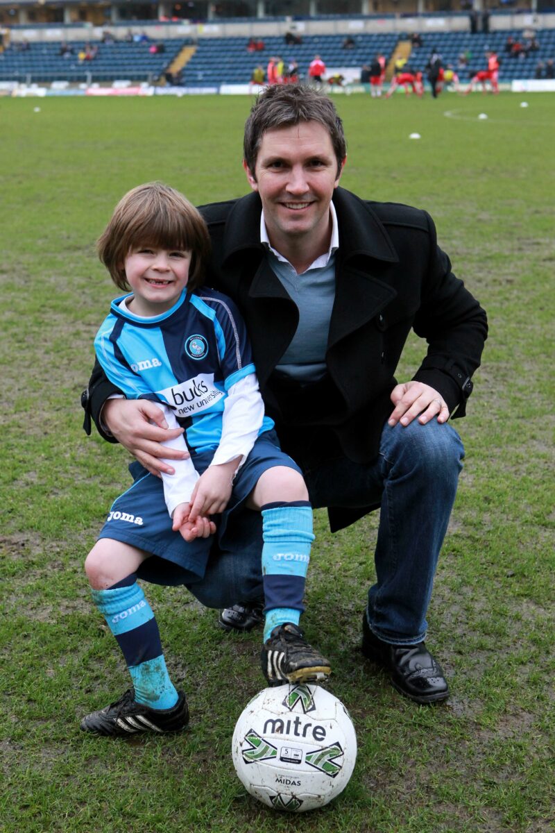 Stewart Casteldine and his son Leo in 2011