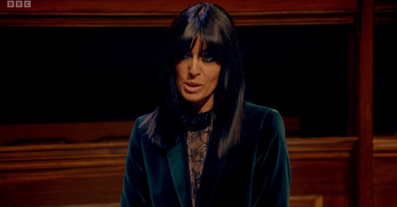 Claudia Winkleman speaking on The Traitors