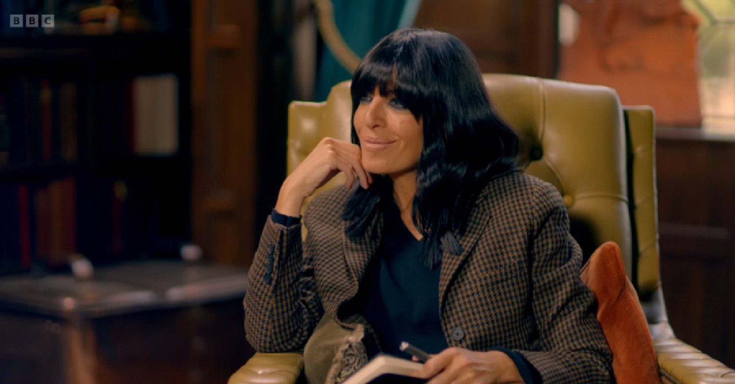 Claudia Winkleman smiling on The Traitors
