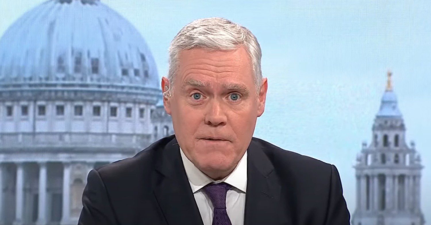 Ian King breaking news of Derek Draper's death on Sky News