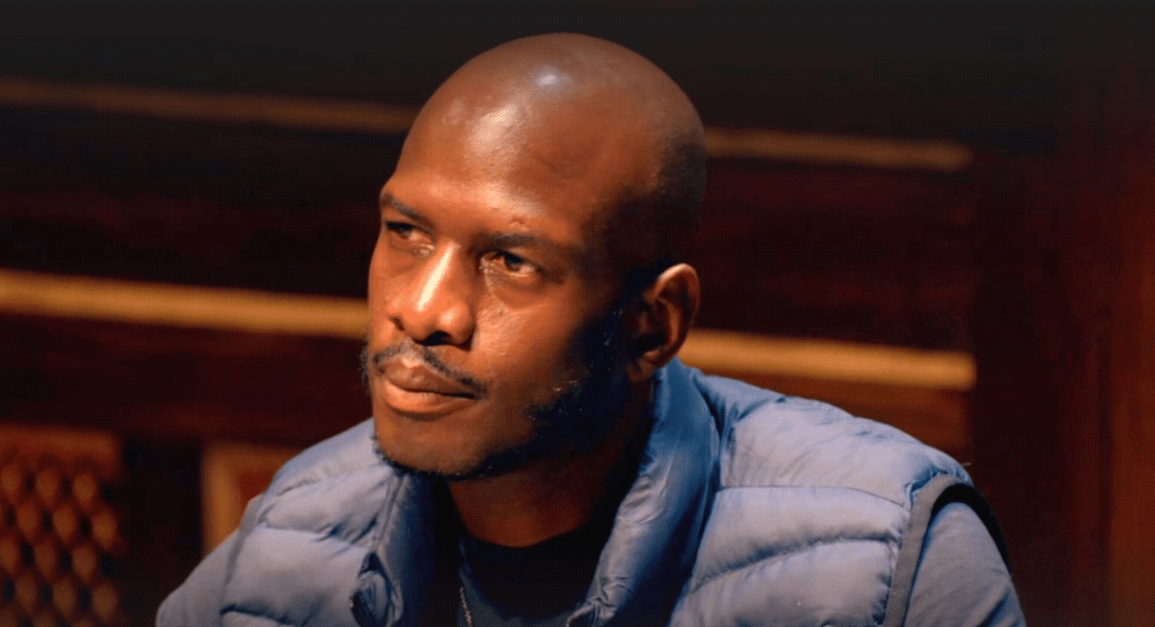 Anthony on The Traitors looks concerned