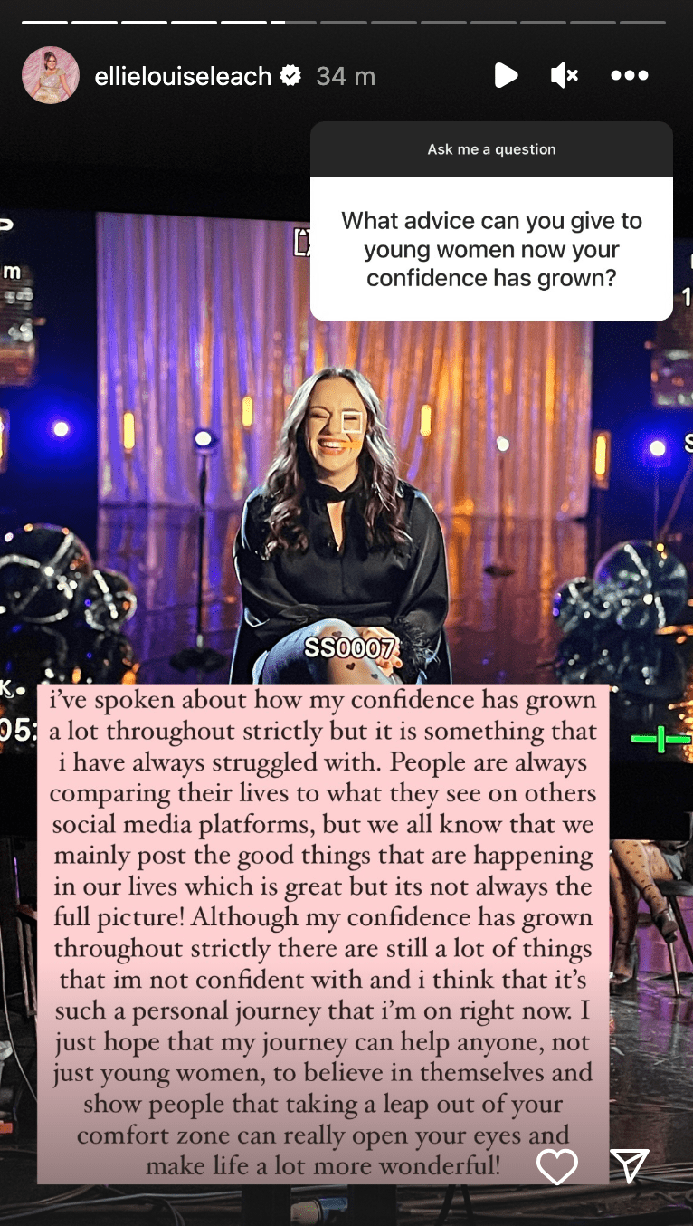 Ellie Leach talks confidence on Instagram