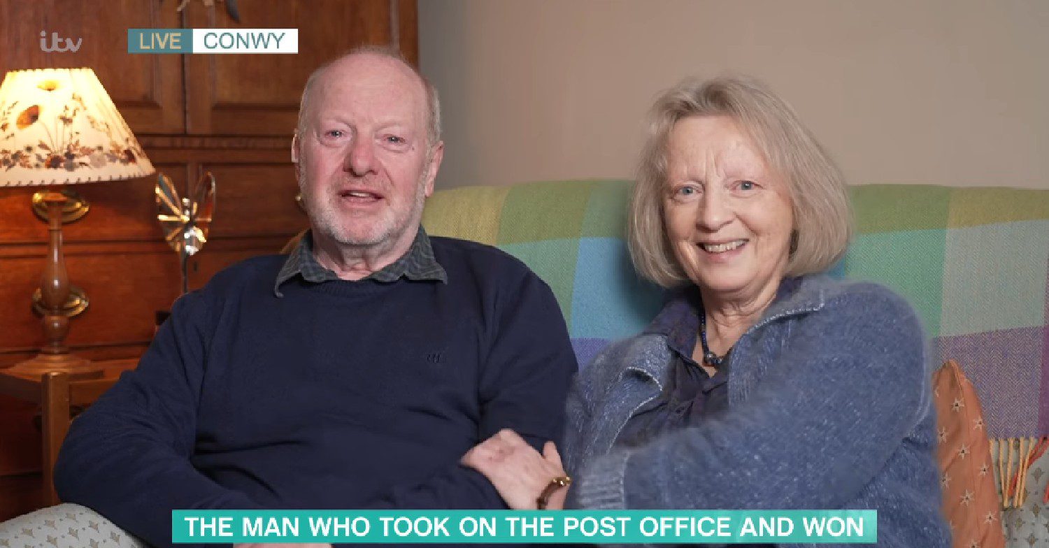 Alan Bates and his wife on This Morning