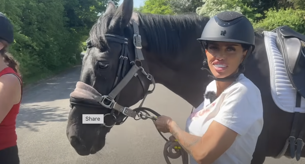 Katie Price with a horse