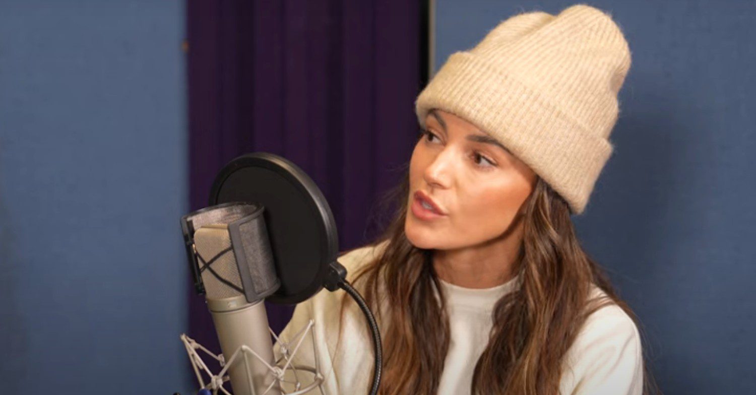 Michelle Keegan speaking on podcast