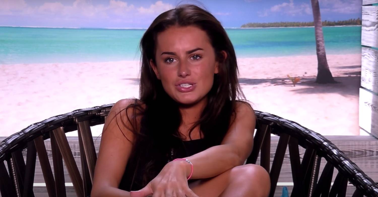 Amber Davies speaks to camera