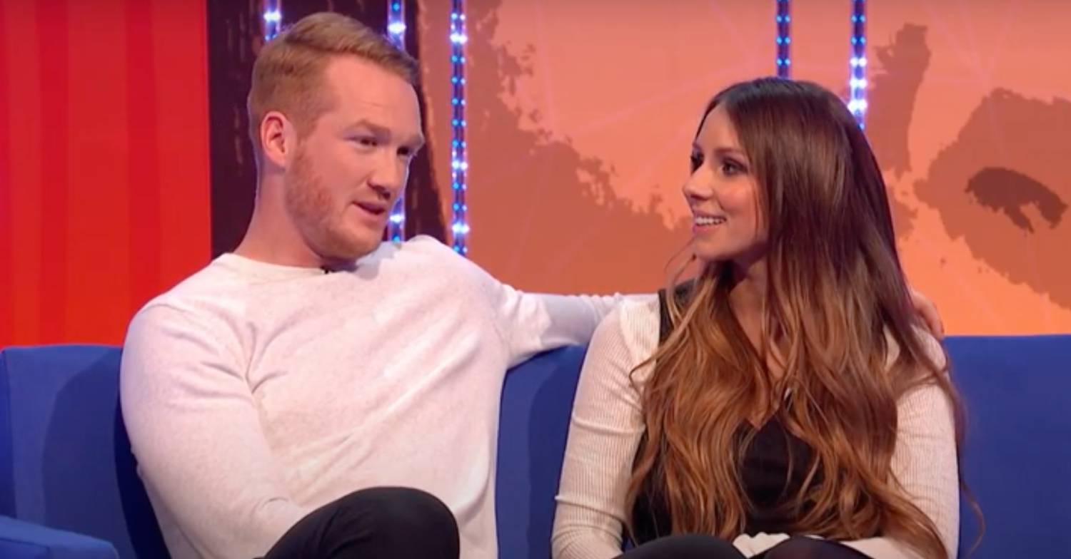 Greg Rutherford sits with Susie