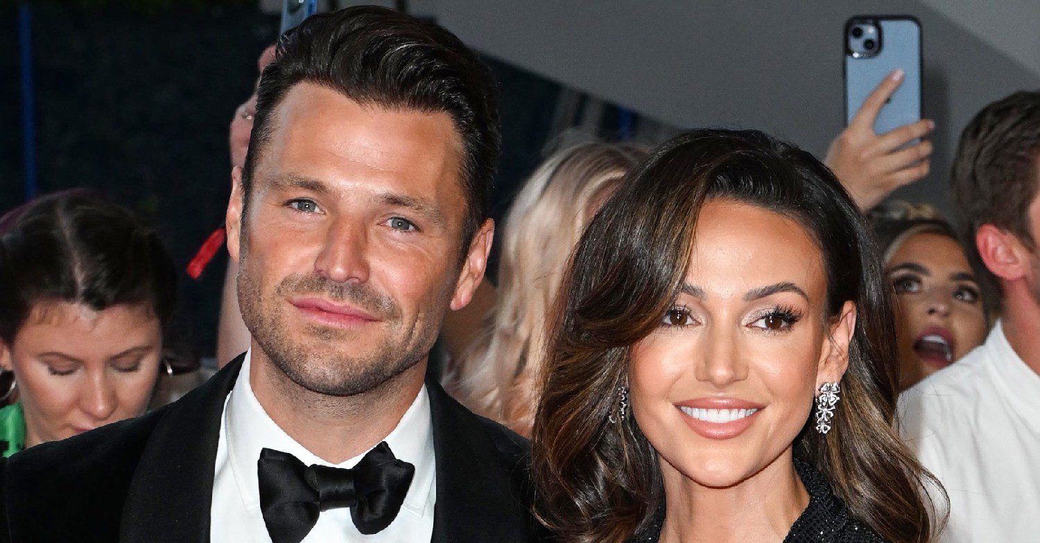 Michelle Keegan and Mark Wright posing