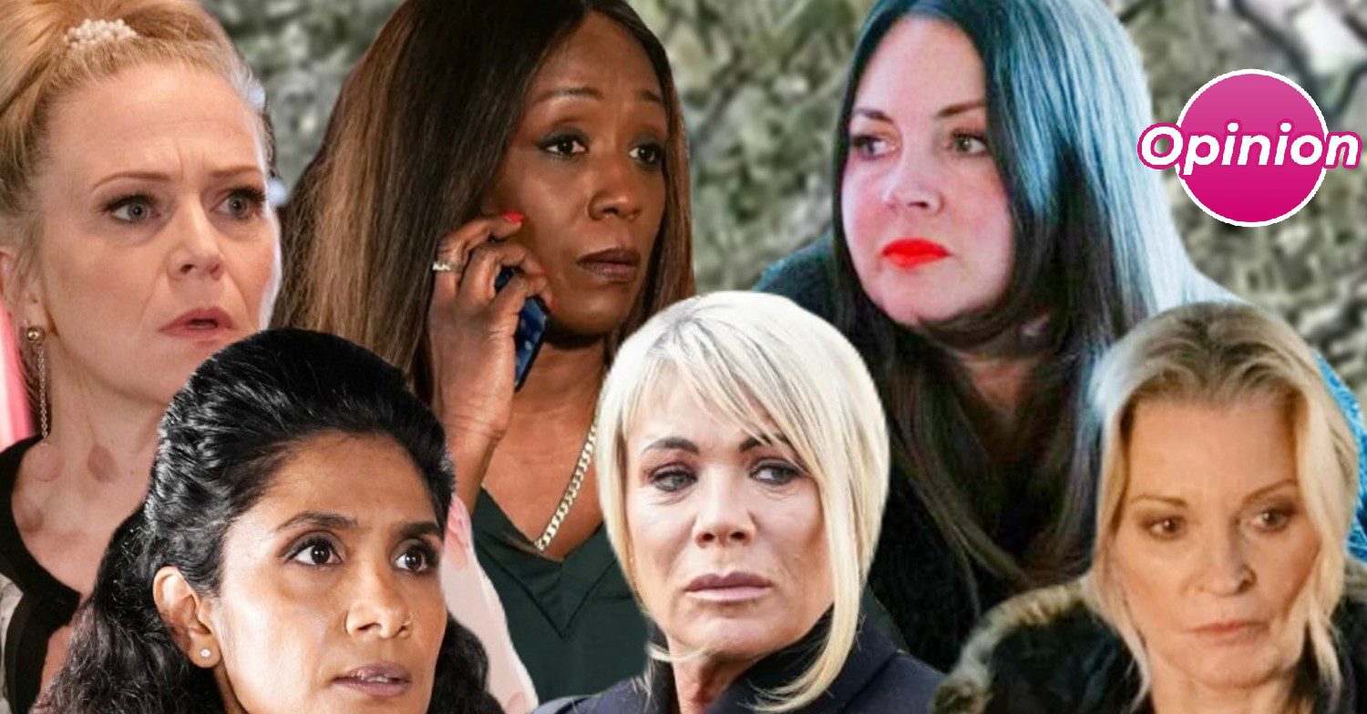 EastEnders The Six: Comp image of Linda, Denise, Stacey, Suki, Sharon and Kathy