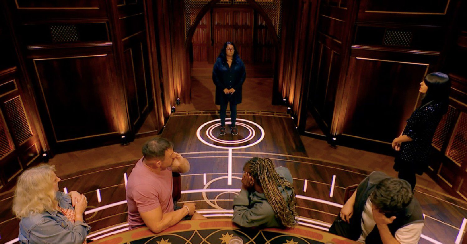 The Traitors 2 star Ash standing up to reveal herself