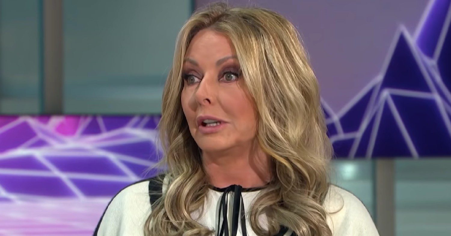 Carol Vorderman looking serious on GMB