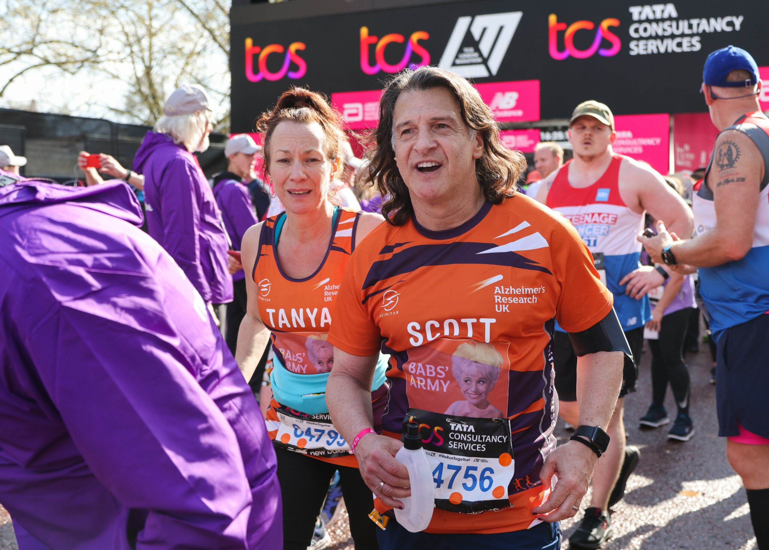 Tanya Franks and Scott Mitchell at London Marathon