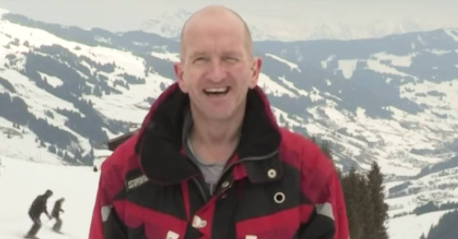 Eddie the Eagle Edwards laughs